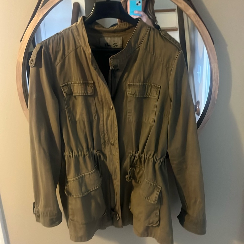 Army green coat